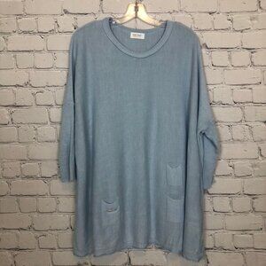 Mersea Blue Catalina Sweater One Size Oversized Pockets